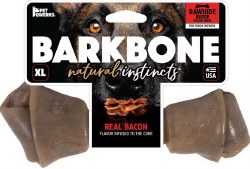 Pet Qwerks BarkBone Rawhide Natural Instincts Bacon Flavored Nylon Dog Toy, Extra Large