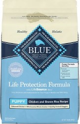 Blue Buffalo Life Protection Puppy Formula Chicken and Brown Rice Recipe Dry Dog Food 15lb