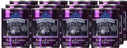 Blue Buffalo Wilderness Beef and Chicken Grill Recipe Grain Free Canned Wet Dog Food case of 12, 12.5oz Cans