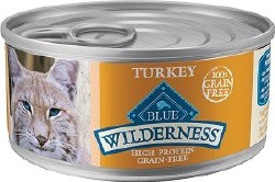 Blue Buffalo Wilderness Turkey Recipe Grain Free Canned, Wet Cat Food, Case of 24, 5.5oz Cans