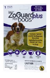 ZoGuard Plus Spot-On Singles for Dogs, Dog Flea, 23-44lb 1 month pack