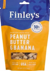 NutriSource Finley Peanut Butter & Banana Crunchy Biscuits, Dog Treats, Case 6, 12oz