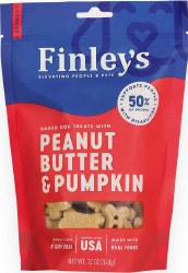 NutriSource Finley Peanut Butter & Pumpkin Crunchy, Dog Biscuits, case 6, 12oz