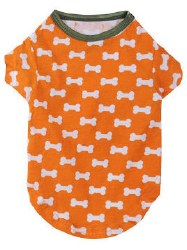 Orange T With Bones Medium