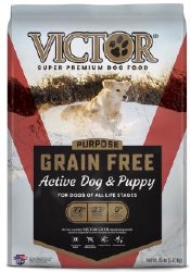 Victor Active Dog and Puppy Formula Beef and Peas Recipe Grain Free Dry Dog Food 15lb