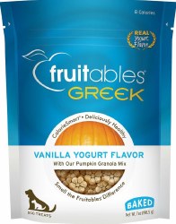 Fruitables Greek Vanilla Yogurt Baked Dog Treats 7oz
