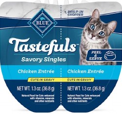 Blue Buffalo Tastefuls Savory Singles Chicken Entree, Wet Cat Food, case of 10, 2.6oz