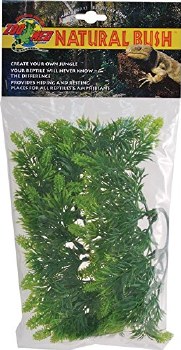 Zoo Med Lab Natural Bush Plastic Malaysian Fern Terrarium Plant, Small, 14 inch