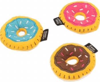 Zippy Claws Catnip Donut, Cat Toy, Small, 3 Pack