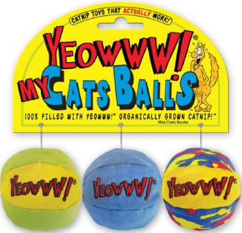 Yeowww! My Cats Balls, Cat Toy, 3 Count