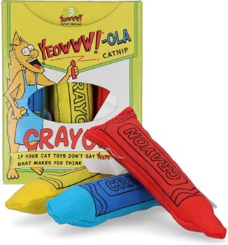Yeowww! Crayon, Cat Toy, 3 Pack