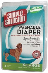 Four Paws Simple Solution Washable Female Dog Diaper, Extra Large