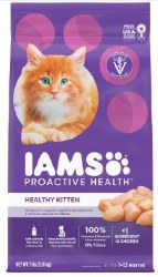 IAMS ProActive Health Kitten Formula with Chicken, Dry Cat Food, 7lb