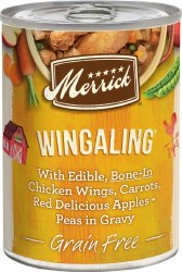 Merrick Grain Free Wingaling Recipe with Chicken Canned Wet Dog Food, case of 12, 12.7oz