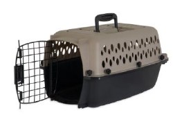 Petmate Vari Kennel, Dog Plastic Carrier, Taupe/Black, 19.4 inch, up to 10lb