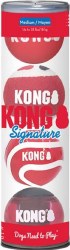 Kong Signature Balls Dog Toys, Medium, 4 Count