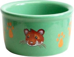 Kaytee Paw Print Small Animal Bowl, Hamster Print, 3