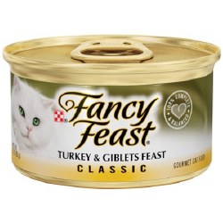 Purina Fancy Feast Turkey and Giblets, Wet Cat Food, 3oz