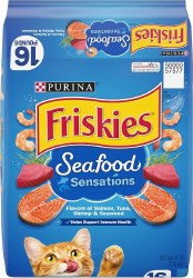 Purina Friskies Seafood Sensations Adult, Dry Cat Food, 16lb