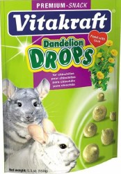 Sunseed Vitakraft Dandelion Drops Chinchilla, Small Animal Treat, 5.3oz