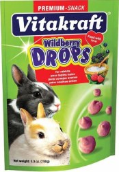 Sunseed Vitakraft Drops Wild Berry Flavored Rabbit, Small Animal Treat, 5oz