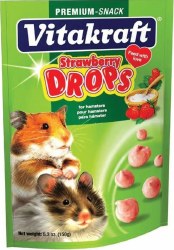Sunseed Vitakraft Drops Strawberry Flavored Hamster, Small Animal Treat, 5.3oz