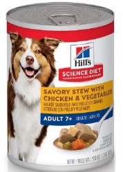 Hills Science Diet Adult 7yr Formula Stew with Chicken and Vegetables Canned, Wet Dog Food, 12.8oz