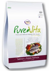 Pure Vita Salmon and Potato Formula Dry Dog Food 25 lbs