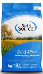NutriSource Chicken Meal, Salmon and Liver Cat and Kitten Formula, Dry Cat Food, 12lb