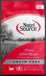 NutriSource Grain Free Ocean Select Entree with Trout, Whitefish Meal, and Salmon Meal Protein, Dry Cat Food, 15lb