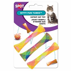Spot Kitty Fun Tubes, Multi Color, Cat Toy, 3.25 inch, 3 Pack