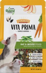 Sunseed Vita Prima Complete Nutrition Mouse and Rat Food, 2lb