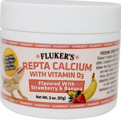 Flukers Repta Calcium with Vitamin D3 Reptile Supplement, Strawberry and Banana, 2oz