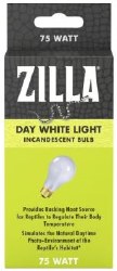 Zilla Incandescent Day White Heat Reptile Bulb 75W