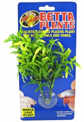 Zoo Med Lab Betta Plants Maple Leaf Plastic Plant, Green, Fish Betta