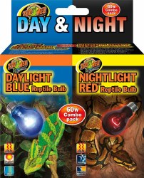 ZooMedLab Day and Night Reptile Bulb Combo Pack 60W