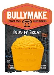 Bullymake Toss N'Treat Popcorn Rubber Toy, Butter Color