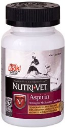 NutriVet Aspirin 300mg Chewables for Large Dogs, Liver Flavor, 75 Count