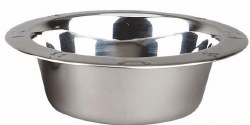 Advance Pet Embossed Stainless Steel Dish, Dog Bowls, 3Qt