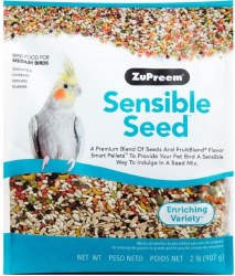 ZuPreem Sensible Seed, Cage, Bird Food, 2lb
