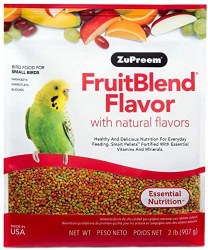 ZuPreem Fruit Blend Flavors, Extra Small Bird Food, 2lb