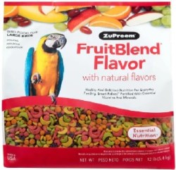 ZuPreem Fruit Blend Flavors Large Bird Food 12 lbs