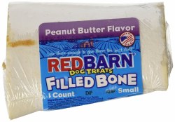 RedBarn Naturals Filled Bone, Peanut Butter, Dog Natural Bones, Small