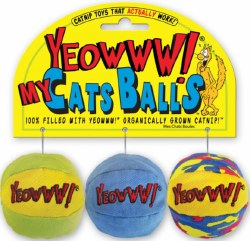 Yeowww! My Cats Balls, Cat Toy, 3 Count