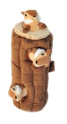 Zippy Paws Burrow Log, Brown, Dog Toys, Large