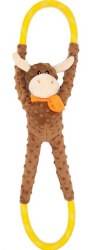 Zippy Paws Rope Tugz Moose, Brown, Dog Toys, Large