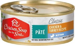 Chicken Soup for the Soul Kitten Formula with Chicken and Turkey Canned,  Wet Cat Food, 5.5oz