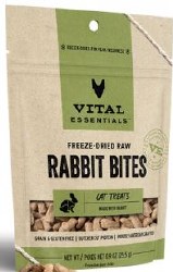 Vital Essentials Freeze Dried Rabbit Bites Cat Treats .9oz