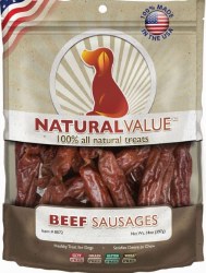 Natural Value Beef Sausage Dog Treats 14oz