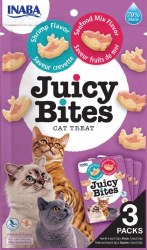 Inaba Juicy Bites Cat Treats, Shrimp and Seafood Mix, .4oz, 3 Count